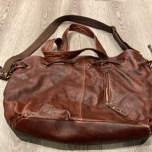 Artisan brown leather bag - Picture 5 of 9